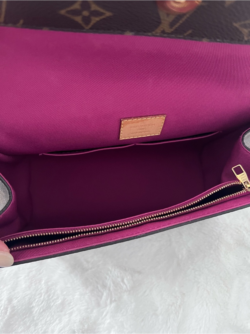 Louis Vuitton Cluny BB with Two-tone Crossbody Strap and Dust Bag, Monogram - Picture 15 of 16